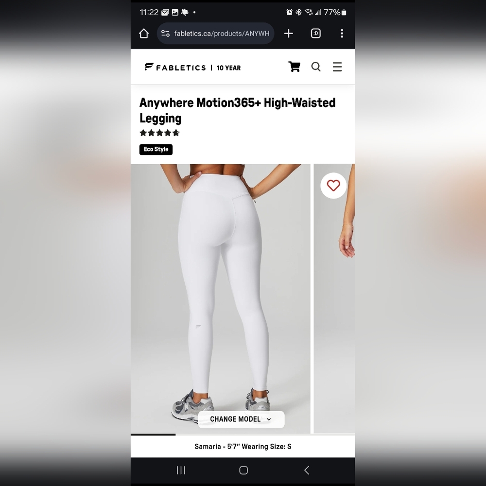 FABLETICS white anywhere motion 365